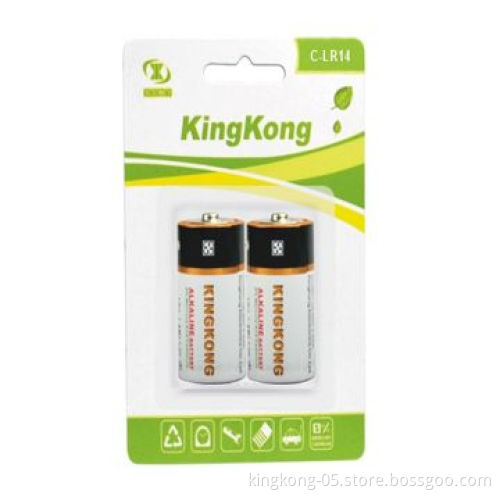 Alkaline C-size Battery with 1.5V Voltage and 24.9 to 26.2mm Diameter